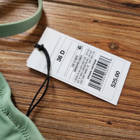 Shade & Shore Bikini Top Womens 36D Wasabi Green NEW - Picture 6 of 7